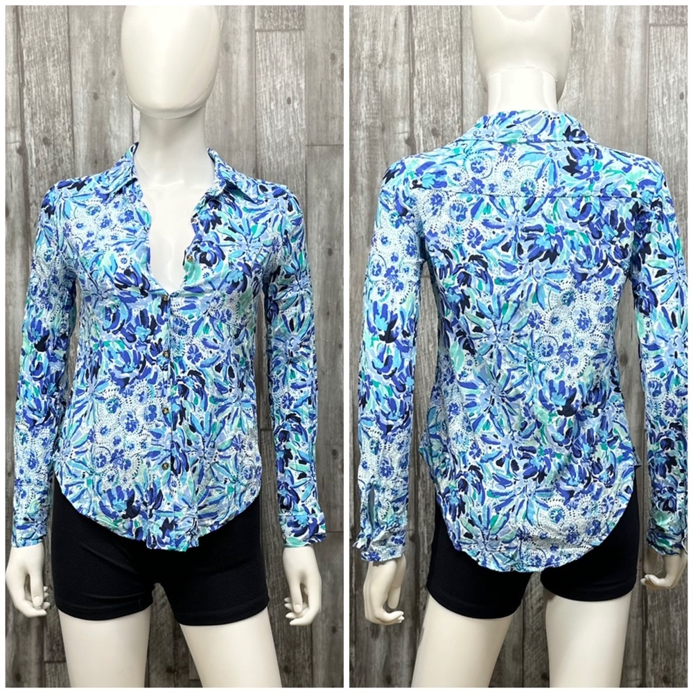 Lilly Pulitzer Sea View Button Down Top [1461]